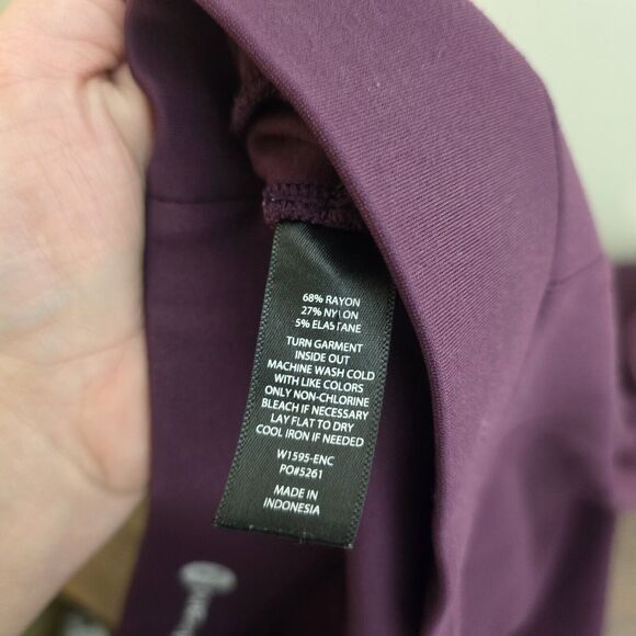 Betabrand Pants Medium Petite Journey Skinny POCKETS Ponte Wine Maroon Burgundy - Picture 7 of 8